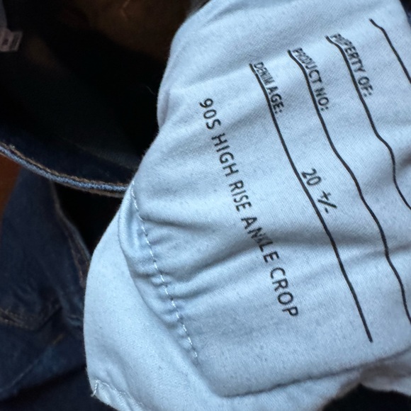 NWOT RE/DONE 90’ high rise ankle crop jeans - Picture 6 of 6